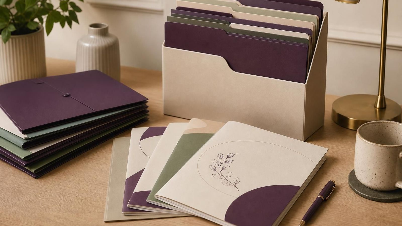 A set of labelled care decision guides on a desk